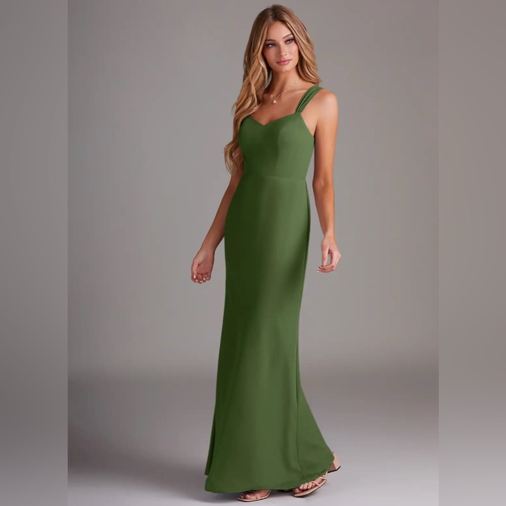 Azazie Olive Maxi Dress